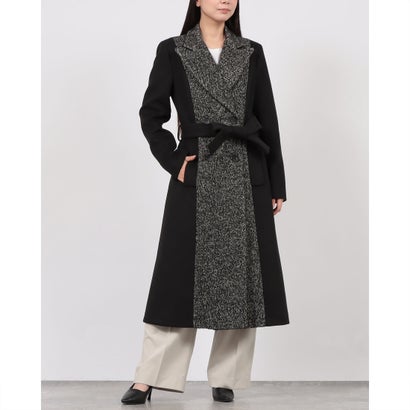 リナシメント RINASCIMENTO ネップツイード切替ロングベルテッドCOAT (var.Nero)