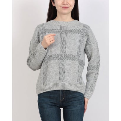 リナシメント RINASCIMENTO ラメチェックニットTOPS （var.Grigio）