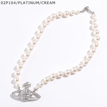 ヴィヴィアン ウエストウッド Vivienne Westwood Vivienne Westwood ネックレス ONE ROW PEARL BASRELIEF （02P104/PLATINUM/CREAM）｜LOCOMALL（ロコンド公式ストア）