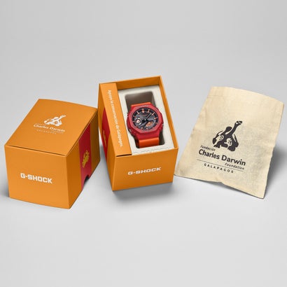 【G-SHOCK】チャールズ・ダーウィン財団コラボモデル / GA-B2100DF-4AJR （オレンジ×ブラック）