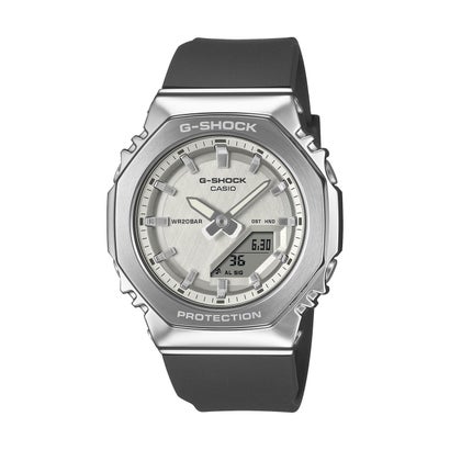 【G-SHOCK】GM-S2110シリーズ / メタルベゼル / GM-S2110-1A7JF （ブラック×シルバー）