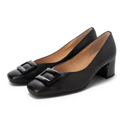フリーチ FREACH レザースクエアトゥパンプス （BLK）