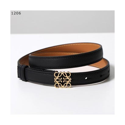 ロエベ LOEWE LOEWE ナローベルト E821Z15X02 なめし革 アナ瓦 （1206/BLACK-GOLD）