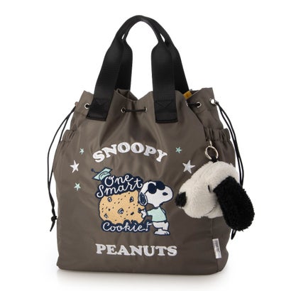 イザック Y\u0027SACCS SNOOPYひな型 2way合切袋トート(ビスケット） （薄墨色）