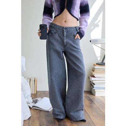 デシグアル Desigual バックラインストレートデニムパンツ (グレー/ブラック)|LOCOMALL(ロコンド公式ストア)