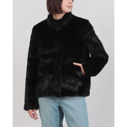 ゲス GUESS LUNA Faux Fur Jacket （JBLK）