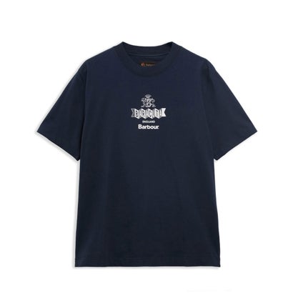 バブアー Barbour バブアー x バラクータ バイナル オーバーサイズ Tシャツ（Barbour x Baracuta Vinyl Os T-Shirt） （navy）｜LOCOMALL（ロコンド公式ストア）