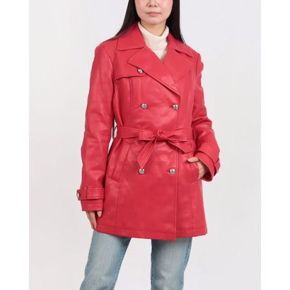 ガウディ GAUDI フェイクレザートレンチコート （RED）
