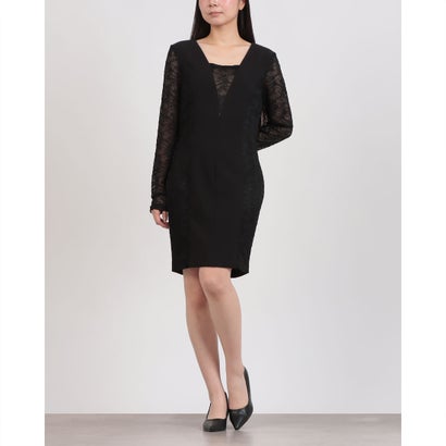 デニーローズ DENNY ROSE レース切替ミニワンピース （BLACK）