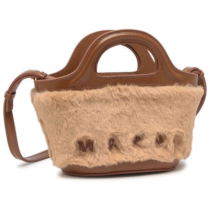 マルニ MARNI ハンドバッグ ショルダーバッグ トロピカリア マイクロバッグ フェイクファー ブラウン レディース MARNI BMMP0067U0 P8681 00V42 （CITRONELLE）