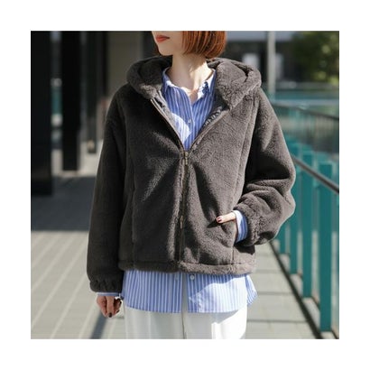 アクータ ACUTA ACUTA ファーブルゾン 10009629 エコファー （9/CHA/GRY/チャコールグレー）