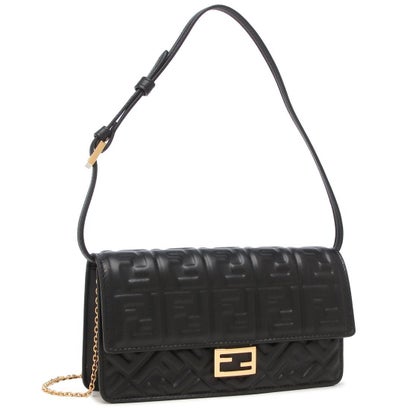 フェンディ FENDI ショルダーバッグ ハンドバッグ ブラック レディース FENDI 8M0498 AAJD F0KUR （NERO ORO SOFT）
