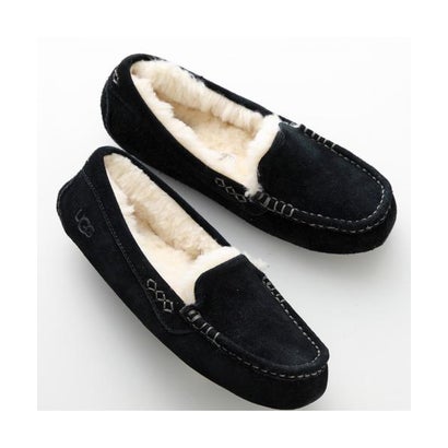 アグ UGG UGG スリッポン W ANSLEY 1106878 スウェード ボア (BLK/ブラック)