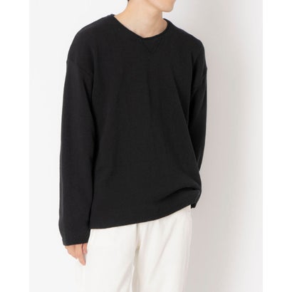 ホエーラー スポーツウェア WHALER SPORTSWEAR コットンニット セーター 無地 アメリカ製 ROUNDNECK SOLID KNIT ラウンドネックソリッドニット (ブラック)|LOCOMALL(ロコンド公式ストア)