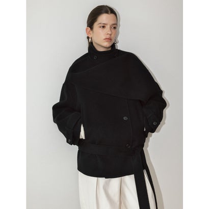 ルエブル LOEUVRE Hand-made Belted Half-Coat （BLACK）