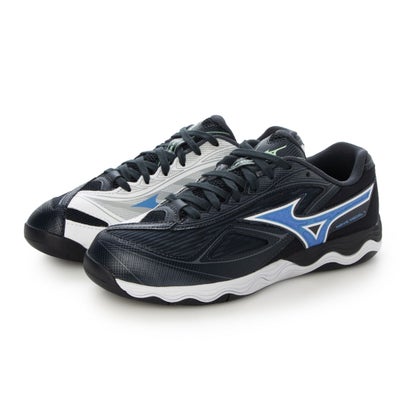 ミズノ MIZUNO 縮くれるシュロの葉7 ピンポンシューズ （D薄墨色×青碧×白いこと）