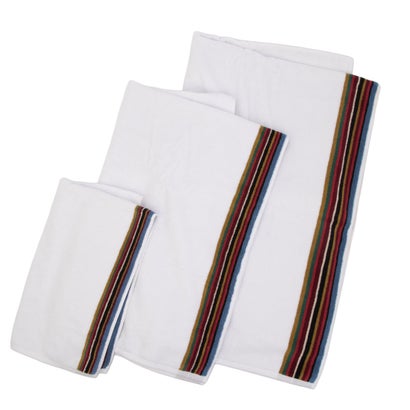 極点スミス Paul Smith SIGNATURE STRIPE TOWEL 3 SET 西洋手ぬぐい （白いこと）