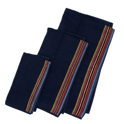 極点スミス Paul Smith SIGNATURE STRIPE TOWEL 3 SET 西洋手ぬぐい （米国海軍）