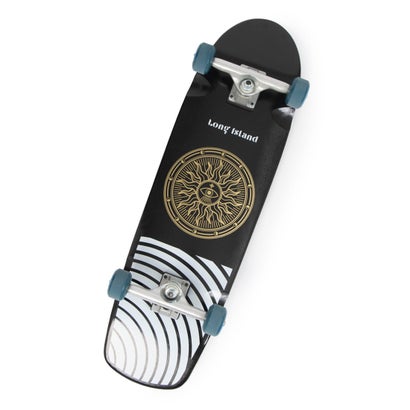 ロングアイランドスケートボード LONG ISLAND SKATEBOARDS バミューダ コンプリート クルーザー 29.75×8.5 コンプリートデッキ (ブラック×ホワイト)|LOCOMALL(ロコンド公式ストア)