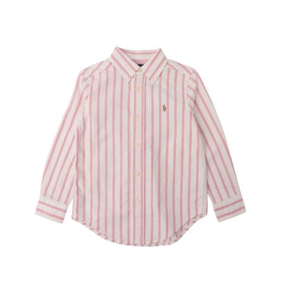 ラルフローレン RALPH LAUREN LS OX MESH SP SHIRT 長袖シャツ （ピンク×ホワイト）