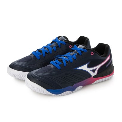 ミズノ MIZUNO ウエーブメダル8 卓球シューズ （ネイビー×コーラル×パープル）