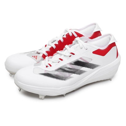 アディダス adidas Adizero Impact BSB 野球用スパイク (ホワイト×ブラック×レッド)|LOCOMALL(ロコンド公式ストア)