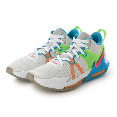 ナイキ NIKE DM1123 レブロン ウィットネス 7 提げ篭シューズ （薄墨色×ハイパーピンク）