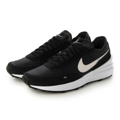 ナイキ NIKE ワッフル ワン レザー スニーカー (ブラック×ホワイト)