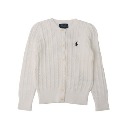ラルフローレン RALPH LAUREN ミニ有線テレビ 綿織物 ジレー 編み物ジレー （白いこと）