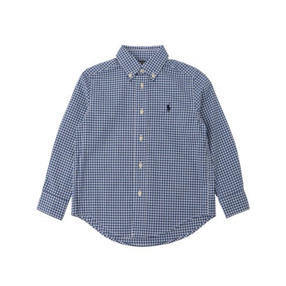 ラルフローレン RALPH LAUREN ギンガム コットン ポプリン シャツ 長袖シャツ （ブルーMU）