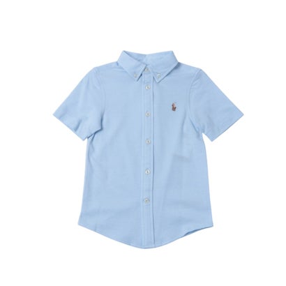 ラルフローレン RALPH LAUREN SS OX MESH SPORT SHIRT-SOLID 半袖シャツ （ブルー）