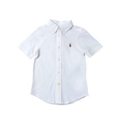 ラルフローレン RALPH LAUREN SS OX MESH SPORT SHIRT-SOLID 半袖シャツ （ホワイト）