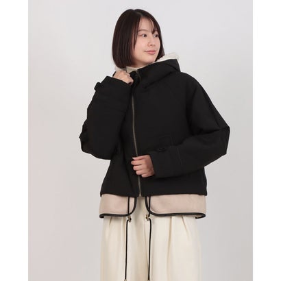 エグランティーヌ EGLANTINE ボアフーディブルゾン （黒いこと）