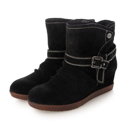 キスコ KISCO インヒールカジュアルブーツ （BLK）
