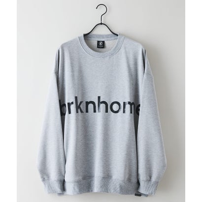 ジーンズメイト JEANS MATE BRKNHOME プリント スウェット トレーナー （モクグレー）