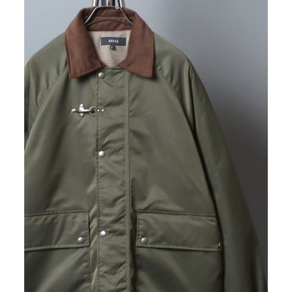 Corduroy Collar Fireman Buckle Hunting Jacket/ANPAS 別注 襟コーデュロイ ファイヤーマンバックル 薄中綿ハンティングジャケット ブルゾン アウター メンズ