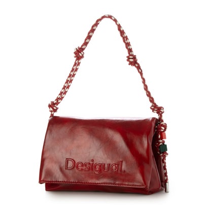 デシグアル Desigual ロゴタイプ入り口・入口ミディアムバッグ （サクラ色/赤いこと）