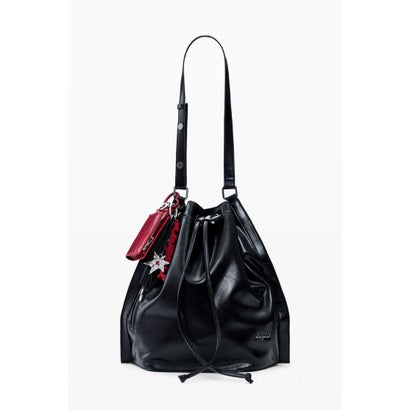 デシグアル Desigual 光沢のある中型のバックパック （グレー/ブラック）