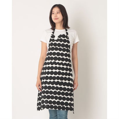 マリメッコ marimekko 前垂れ 前垂れ （ラシィマット×黒いこと）