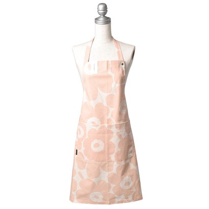 マリメッコ marimekko 前垂れ （ウニッコピーチ×綿織物）