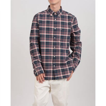 トミー ヒルフィガー TOMMY HILFIGER コットンオックスフォードヘリテージプレイドルーズフィットシャツ （ブルー）