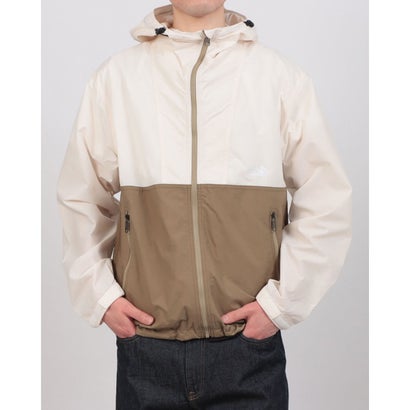 ザ・ノース・フェイス THE NORTH FACE パウダーコンパクト上衣 貝殼上衣 （ホワイトデューン×Cカーキ）