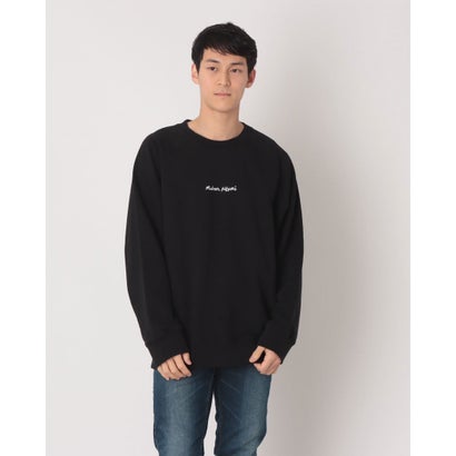 メゾンキツネ MAISON KITSUNE ライン ハンドライティング オーバーサイズ スウェットシャツ スウェットシャツ （ブラック）