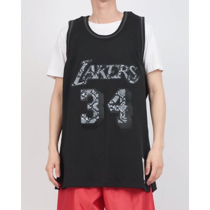 ミッチェルアンドネス mitchell \u0026 ness NBA LEATHER SNAKESKIN SWINGMAN JERSEY LAKERS 1996 SHAQUILLE ONEAL 制服 （ロサンゼルス・レイカーズ）