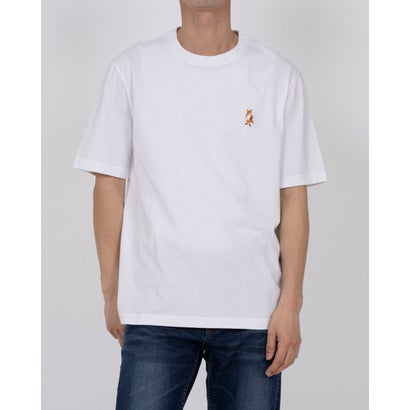 メゾンキツネ MAISON KITSUNE スタンディング 稲荷 コンフォート プルオーバー 半袖プルオーバー （白いこと）