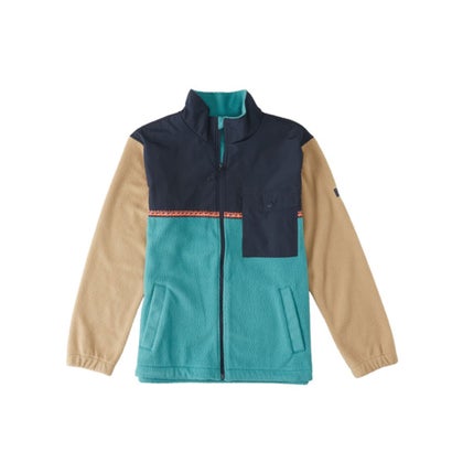 散らし広告ボン BILLABONG BOUNDARY TRAIL ZIP パーカー フリースジャケット （米国海軍×緑であること）