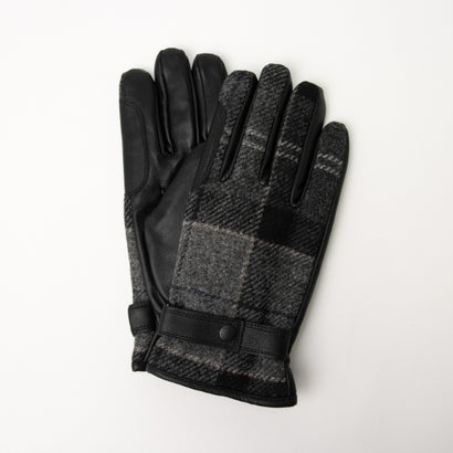 バブアー Barbour ニューブロー タータングローブ 手袋 (ブラック×グレー)