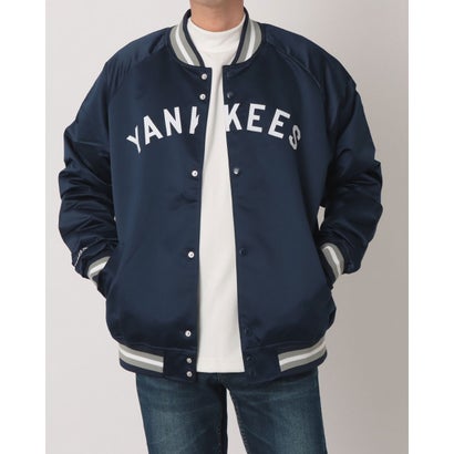 ミッチェルアンドネス mitchell \u0026 ness MLB LIGHTWEIGHT SATIN JACKET 上衣 （ヤンキースネイビー）