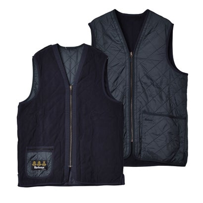 バブアー Barbour POLARQUILT WAISTCOAT／ZIP IN LINER キルティングベスト （ネイビー）