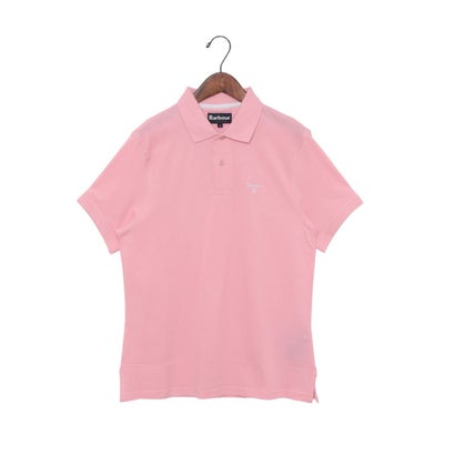 バブアー Barbour LIGHTWEIGHT SPORT POLO 半袖スポーツシャツ （サクラ色）